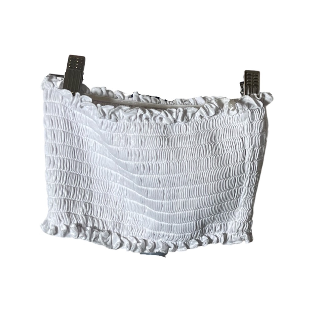 Scrunched tube top very stretchy